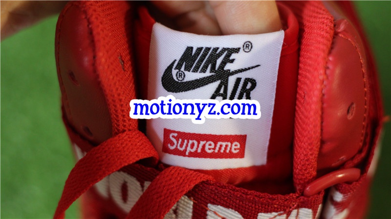 Supreme x Authentic Nike Air Force 1 High Supreme SP Red